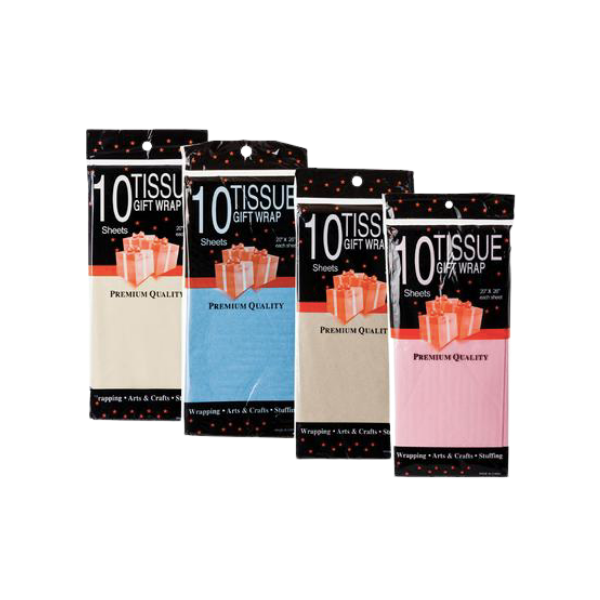 Premium Quality Stationary- Natural Coloured Tissue Paper x 4 Pack