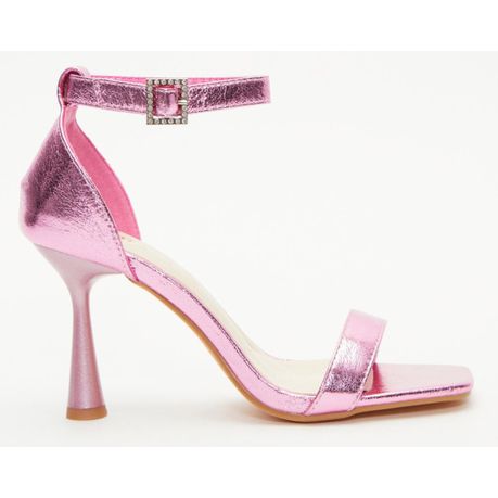 Quiz Ladies Wide Fit Pink Heeled Sandals Shop Today. Get it