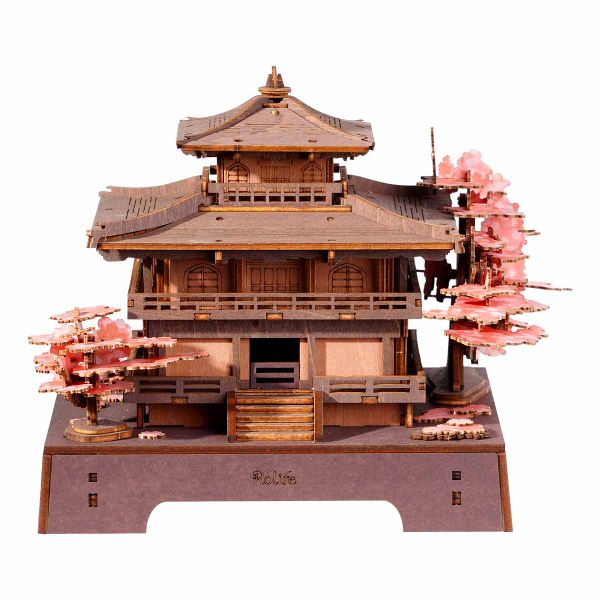 Rolife By Robotime - Sakura Pavilion 3D DIY Wooden Puzzle