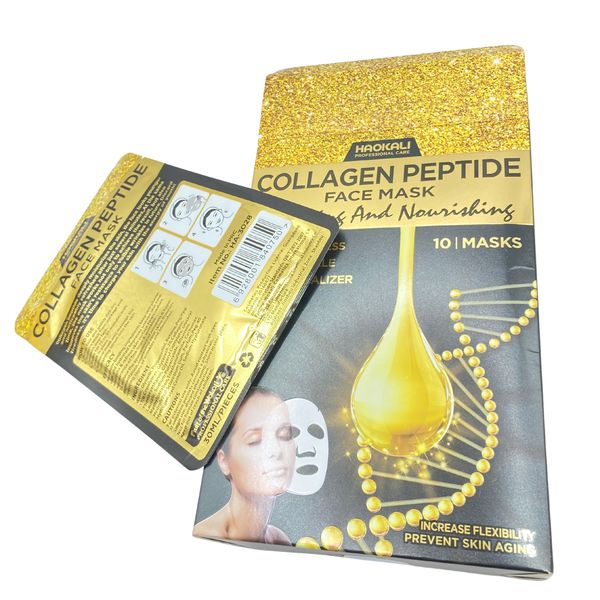 HAOKALI Collagen Peptide Face Mask 30ml × 10 pieces