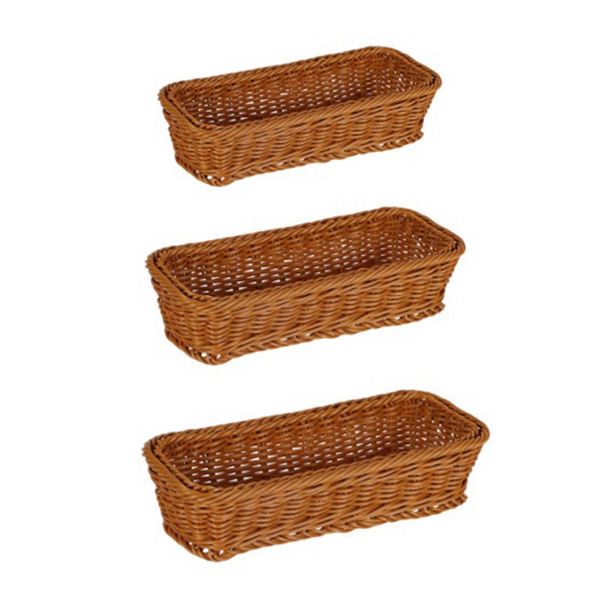 Rattan Woven Basket Cutlery Storage Basket Spoons Fork Storage Box