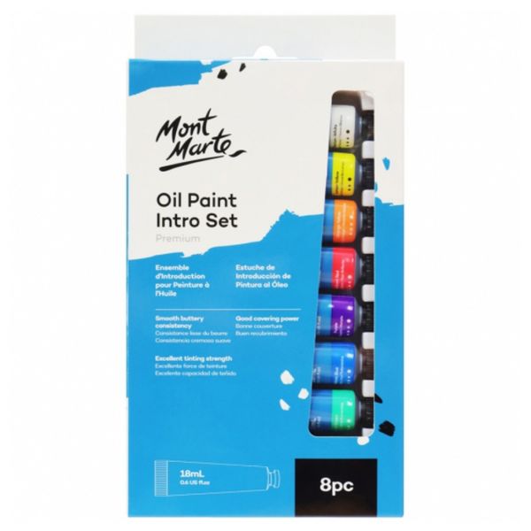 Mont Marte Oil Paint Intro Set Premium 18ml - 8 Pieces