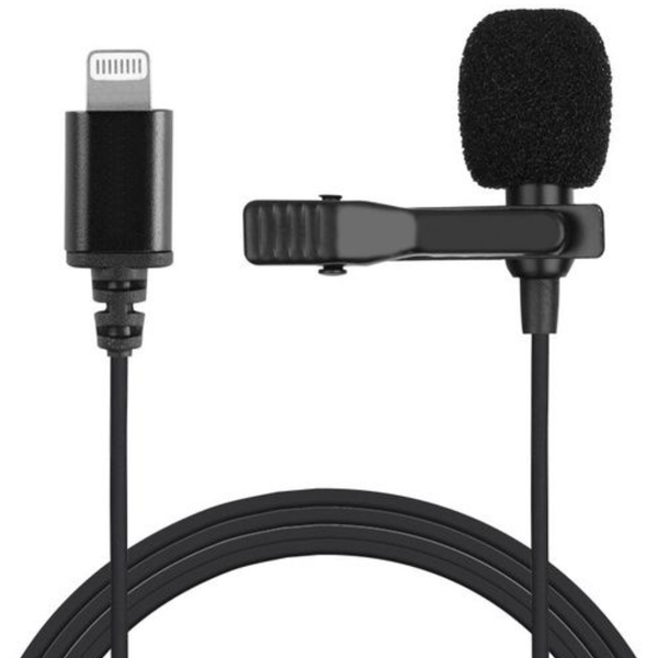 xTek 1.5m Mini Lavalier Lightning Microphone for iPhone - Wired Microphone