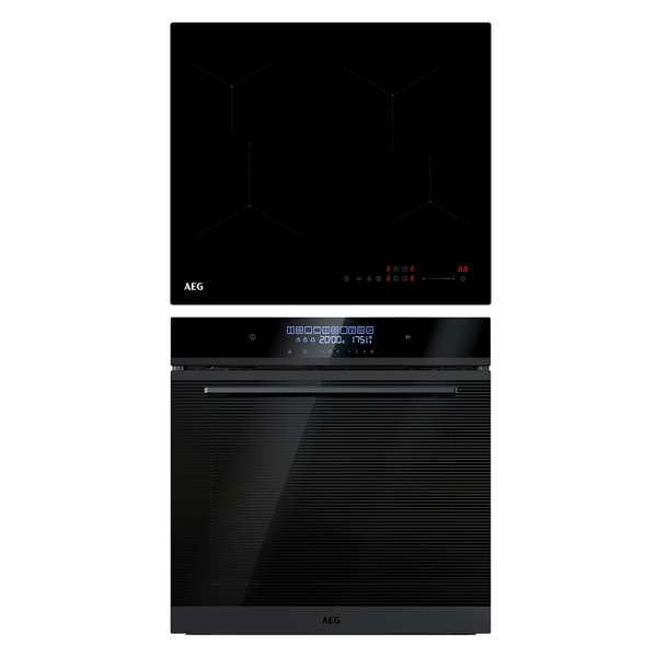 AEG 60cm Built-In Oven With Air Fryer &amp; AEG 60cm Schott Ceran Hob Bundle