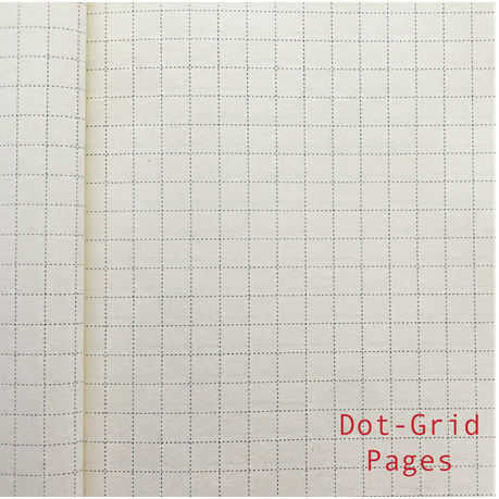 Yop & Tom - Bullet Dot Grid Journal Extra Thick Paper 160 GSM - Hardback A5 - Charcoal Moon and Stars, Black