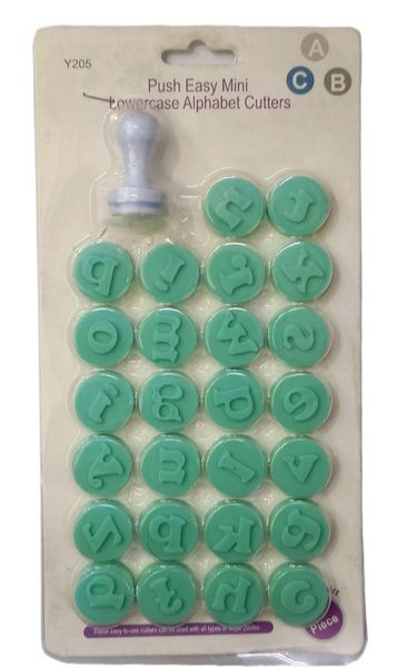 Mini Lower Case Alphabet Letter Stamp Cookie Cutters Stamp