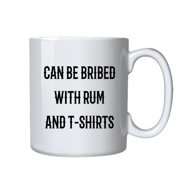 Rum and T-shirts Coffee Mug - Best Funny Novelty Cup - Ideal Gift Idea