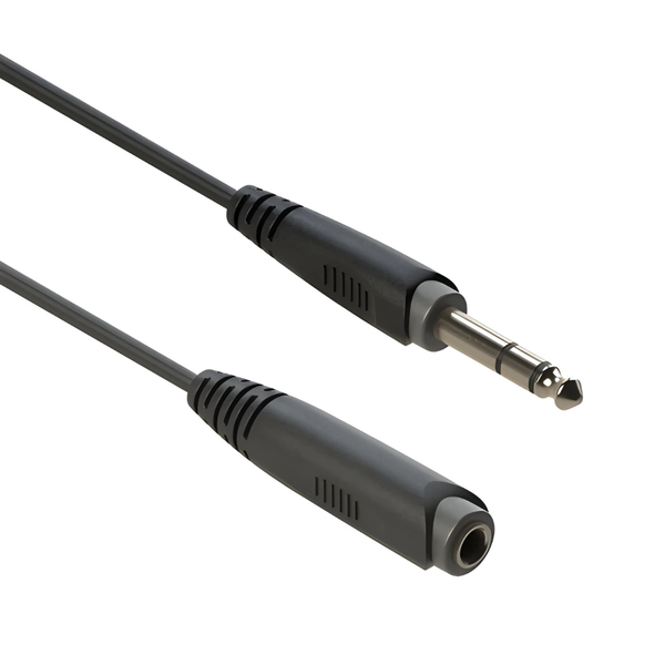 Roxtone RACC400L3 6.35mm Stereo Jack to Socket Audio Cable - 3 Meters