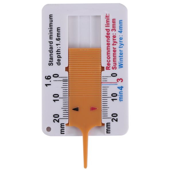 4 Pcs Tyre Tread Depthometer 0-20Mm Auto Car Tyre Compatible with Universal