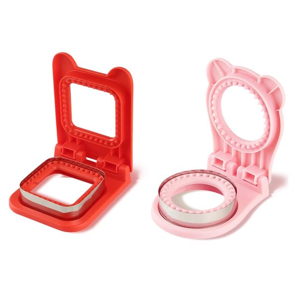 Kitchen Sandwich Cutter and Sealer 2 Piece Cutters for Kids Lunch - 16cm