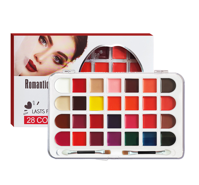 Romantic Flower 28 Colour 3in1 Lipstick, Eyeshadow and Blush Palette