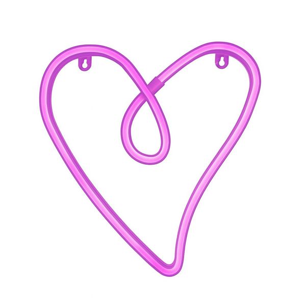 Heart LED Neon Motif Red