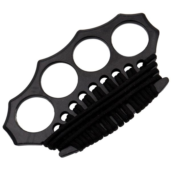 Black Knuckle Duster With Paracord - 4446B