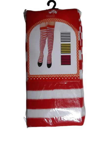 Red and White Striped Tights
