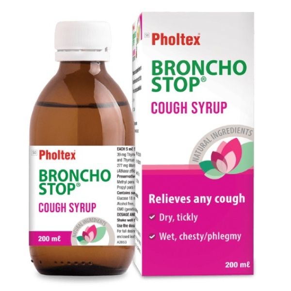 Pholtex - Bronchostop Cough Syrup to Fight All Coughs - 200ml