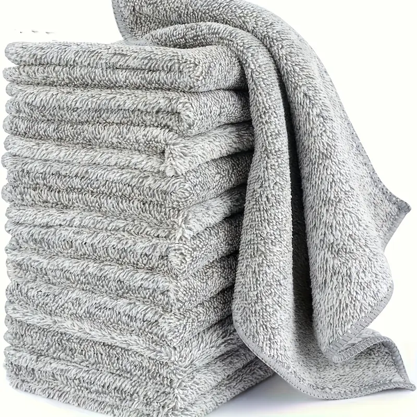 Ultra-Absorbent Microfiber Cleaning Cloths - Pack of 10