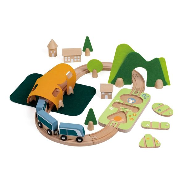Classic World - Wooden Train Set - Forest 40 Piece