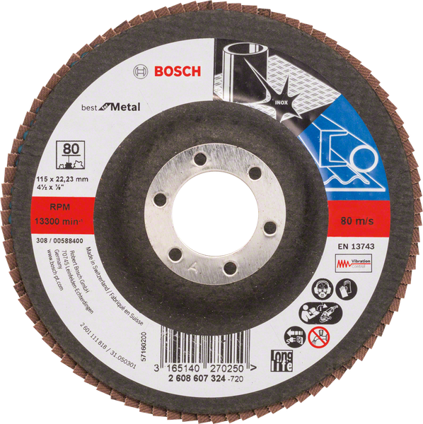 Flap disc Best for Metal 115 mm 80 straight