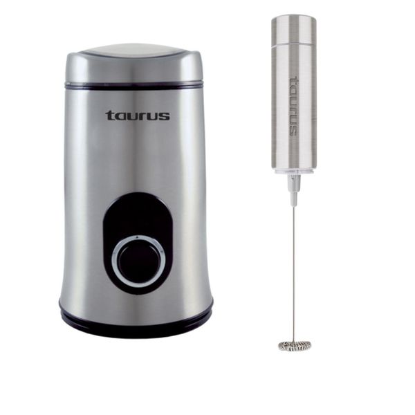 Taurus - Electric S/Steel Coffee Grinder with Froth Master Milk Frother