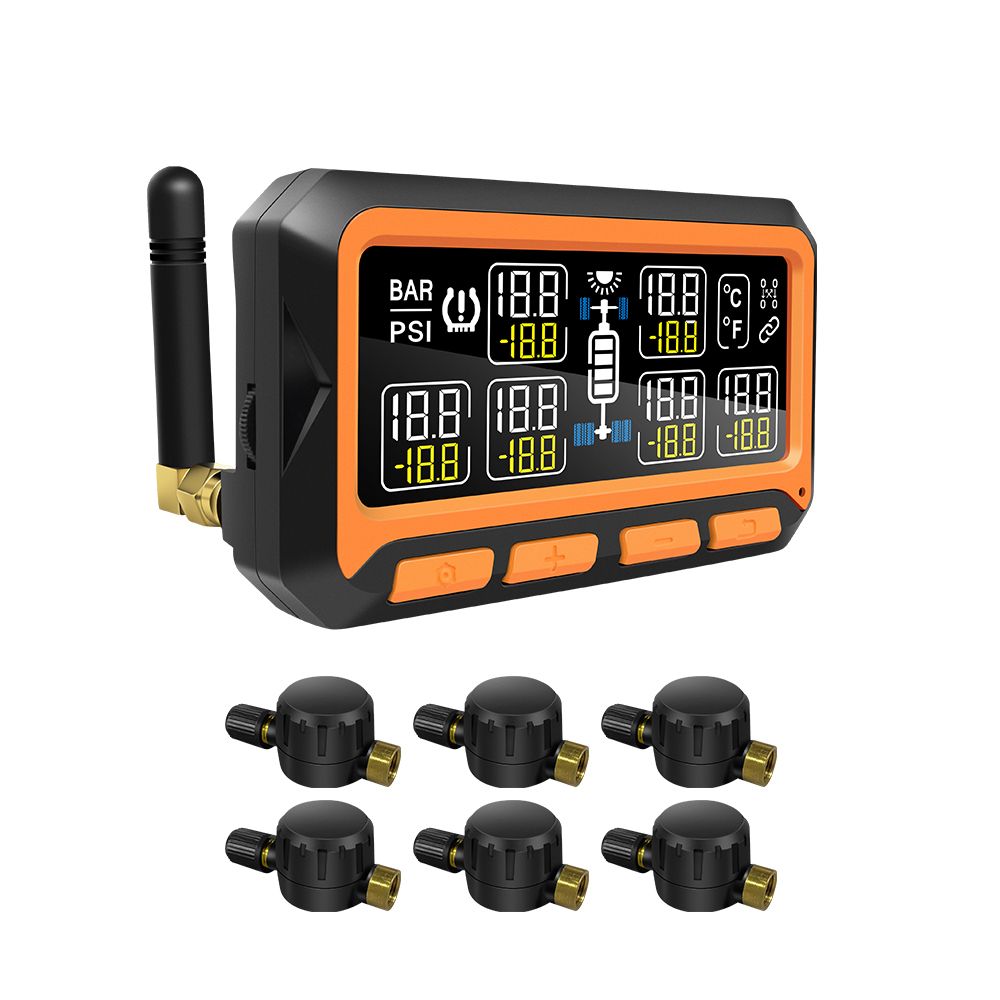 4-6 Tyres Wireless Solar TPMS For Vehicles and Trucks - External Sensors
