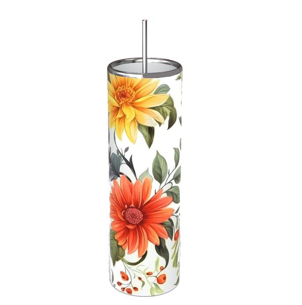 Floral 0.6 L Double Wall Travel Tumbler