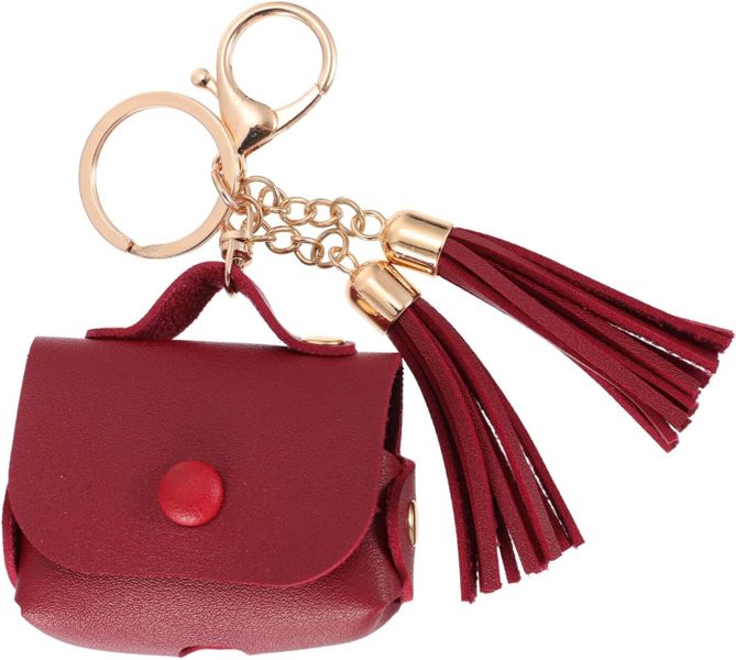 Tassel Design Lightweight Protective Earphone Case Cover with Keychain