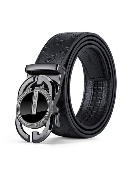 WilliamPOLO Men's Modish Design Genuine Leather Automatic Buckle Belt