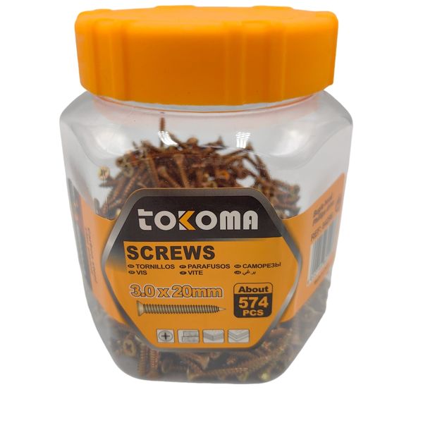 Tokoma 3.0 x 20mm Phillips Bugle Head Screws 574 Pcs