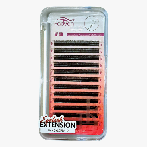 Fadvan-10mm D-Curl 4D W/Clover Lashes 0.07mm