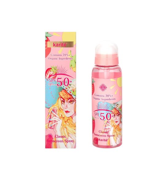 Karite SPF 50+ Classic Sunscreen Spray - 150 ml - Strawberry