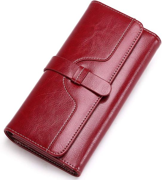Wallet Women's Multi-card Slots All-match Card Holder - Red