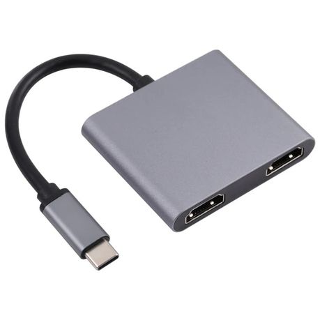 2 In 1 USB-C / TYPE-C To 2 x HDMI 4K/2K @60Hz Ports HUB Adapter GW Image