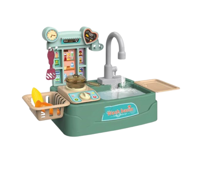 SamMag Biz Kitchen Sink Toy Set with Real Faucet - Pretend Play Toys