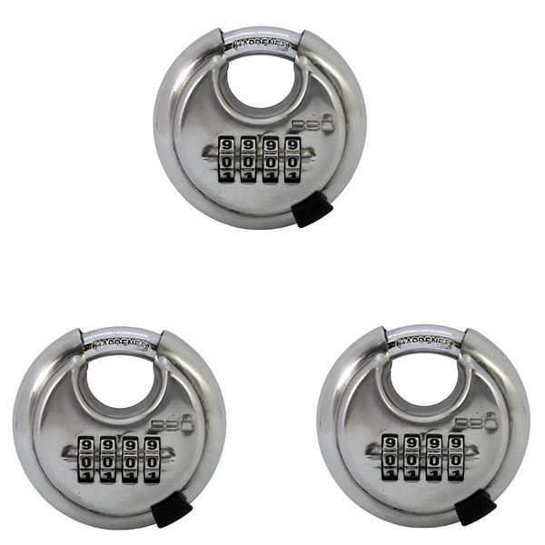 70mm Combination Discus Padlock (Pack of 4)