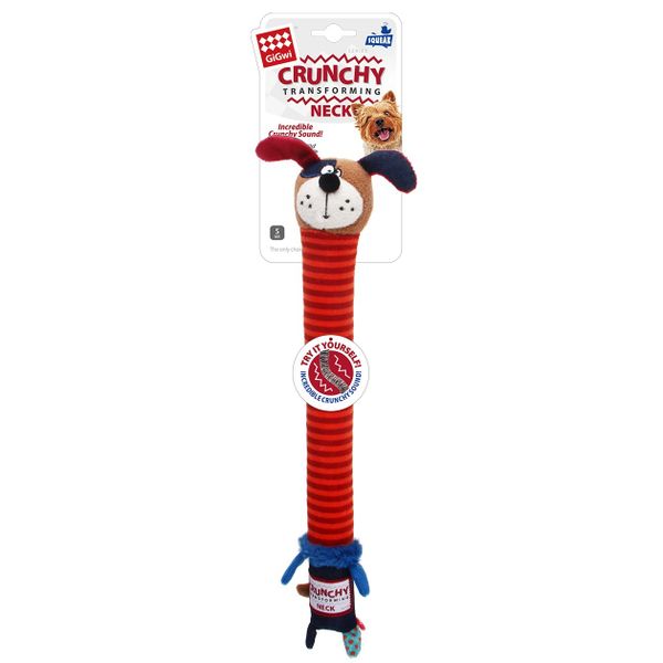 Crunchy Flexible S Shape Chew Plush Toy With Squeaker for Dogs