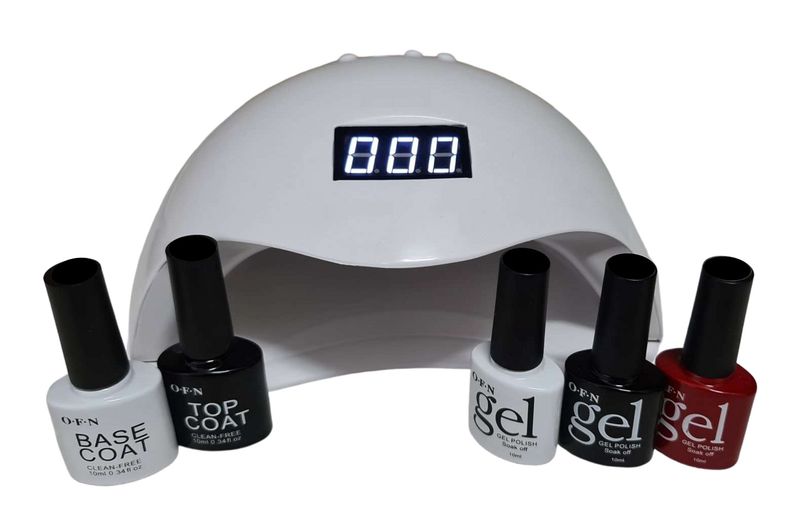 6 Piece - 48W LED UV Lamp For Delish Gelish Nails &amp; 3 Colours