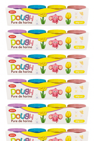 Flour Mud/ Dough-6 Boxes with 4(60g) Tins inside(12 pcs)