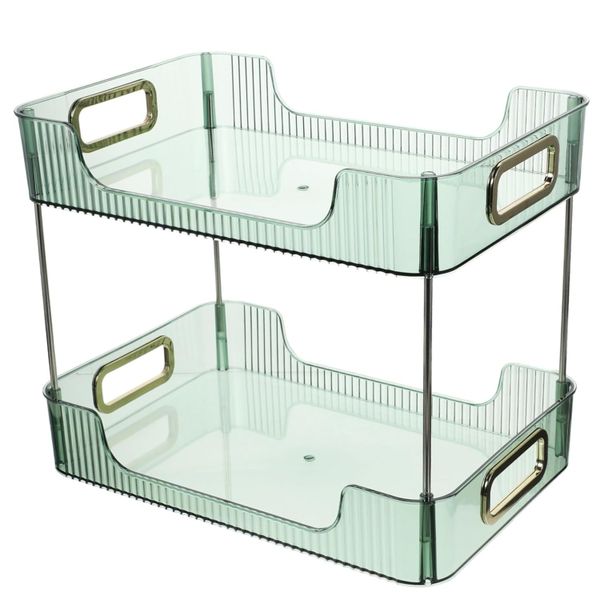 2-Tier Bathroom Organiser Makeup Storage Countertop Tabletop Home Gift