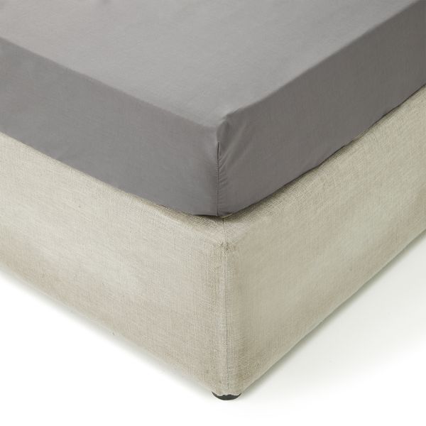 George &amp; Mason - 200TC P/C Percale Fitted Sheet Extra Depth - Charcoal