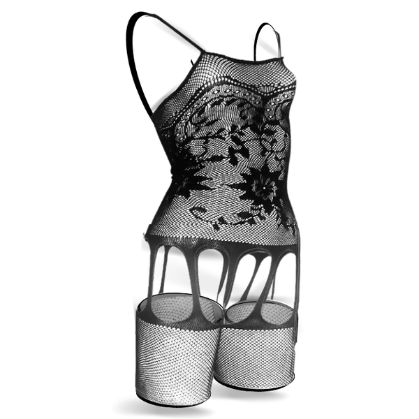 She-Woolf "In The Rose Garden" - Elegant Noir Hosiery