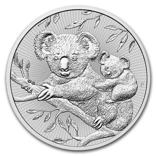 2018 Australia 2 oz Silver Koala BU (Piedfort) Pure 0.999 Silver Coin