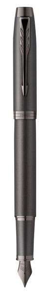 Parker IM Fountain Pen Medium Nib Blue Ink GB - Titanium