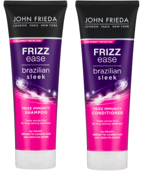John Frieda - Frizz Ease Brazillian Sleek Shampoo &amp; Conditioner - 250ml