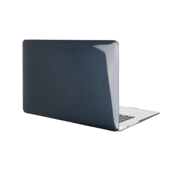 Sleek Black MacBook Air M2 2022 Anti-Scratch Protective Case - Transparent