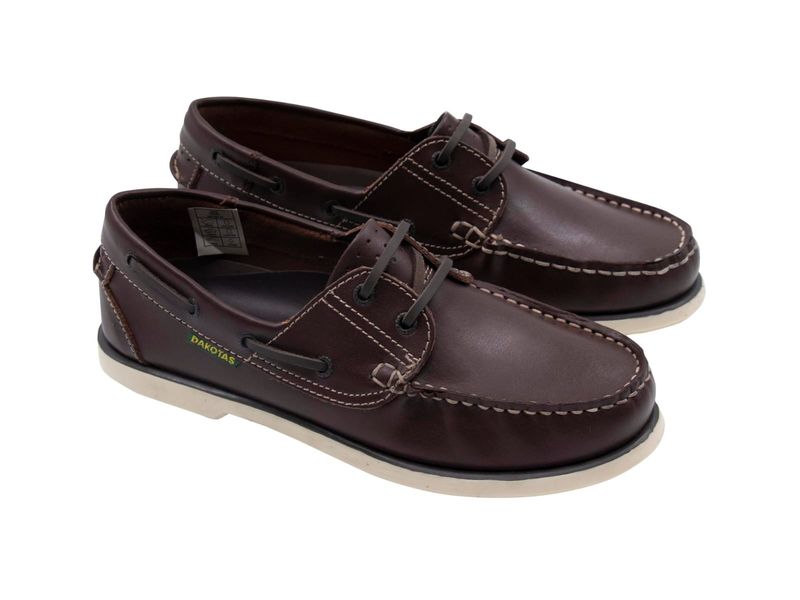 Dakotas Men Brown Genuine Leather Lace-Up Loafer