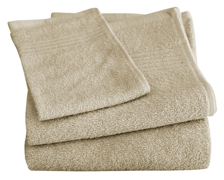 easyhome Nuovo Bath, Hand, Face Towel Set Beige