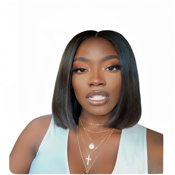 Luvée 14-inch Bob Wig Full Frontal Human Hair Transparent Lace