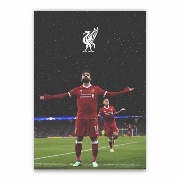 Salah Liverpool Emblem Rain Poster - A1