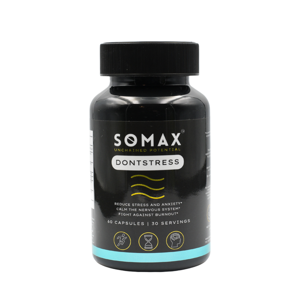 SOMAX DontStress Stress &amp; Anxiety Supplement | Ashwagandha, L-Theanine - 60