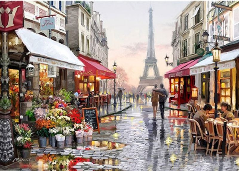 Diamond Painting DIY Full Drill - City of Paris 50x70cm